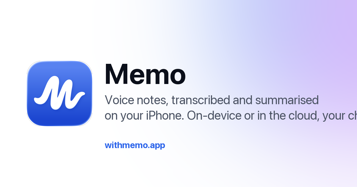 Memo social preview image